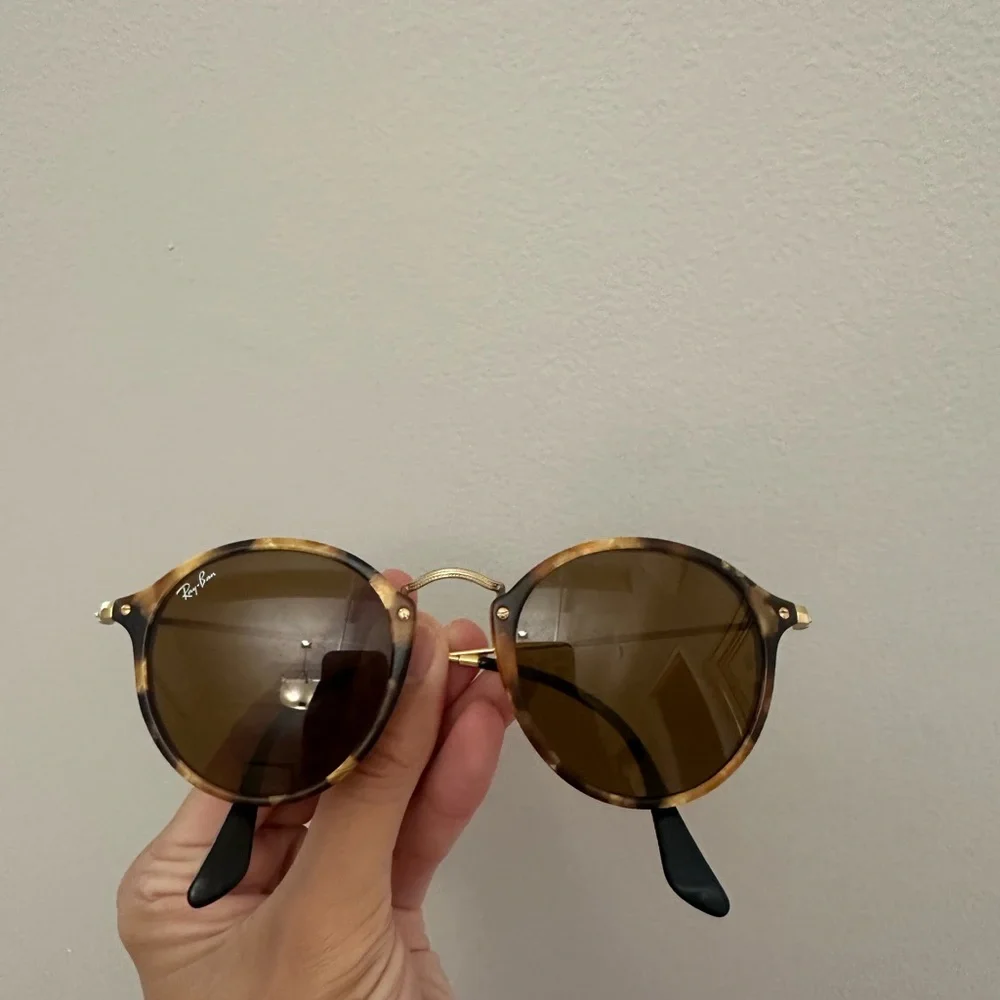 Ray Ban Round Fleck Sunglasses